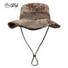 Summer new camouflage bucket hat outdoor sun protection big eaves fishing military training mountaineering visor hat UV protection hat