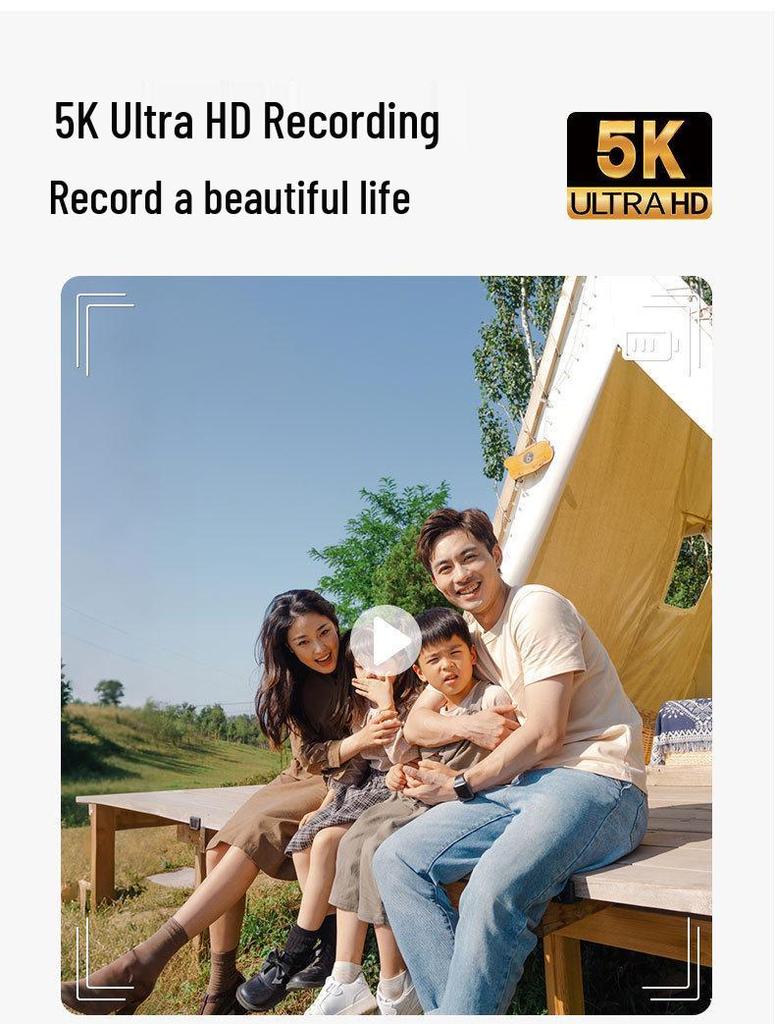 5K HD Dual-Screen Digital Camera with Selfie and WIFI Transfer to Mobile Phone