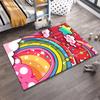 Colorful Rainbow and Clouds Carpet with Stars Design for Living Room Suitable for Use As an Anti-slip for Living Room Bedroom Sofas