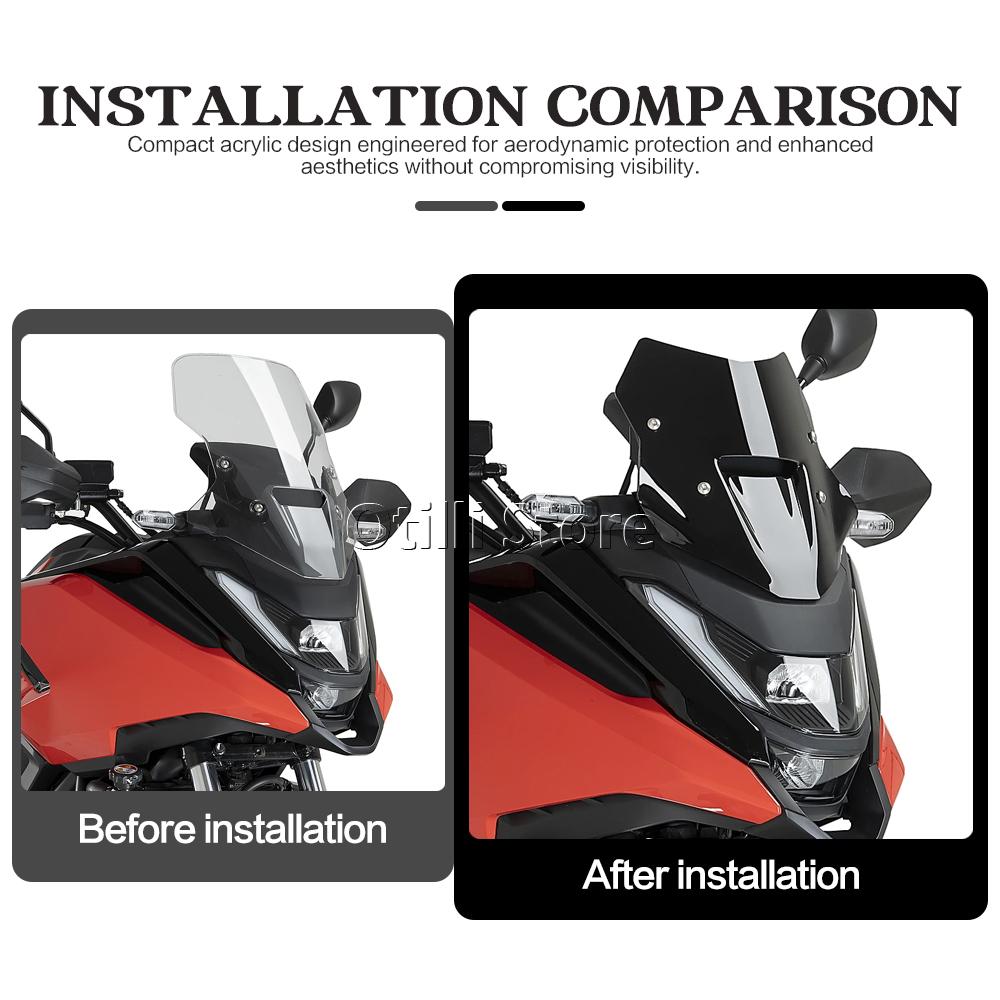 New Motorcycle Accessories Windscreen Windshield For Honda NC 750X NC750X NC 750 X 2025 2026 Wind Shield Screen Protector Parts