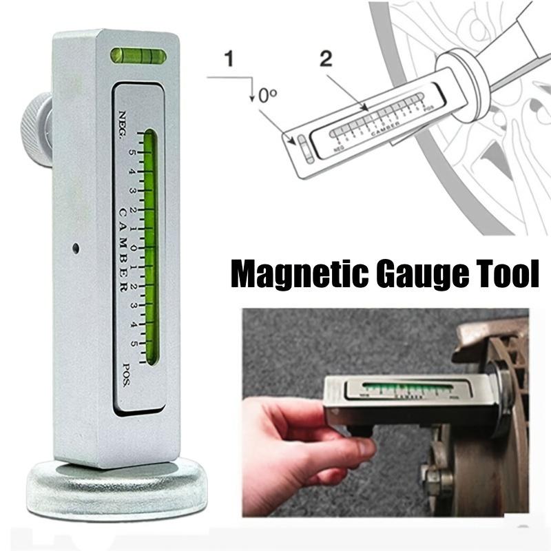Car Magnetic Level Gauge - 1pc, Four Wheel Positioning, Camber Adjustment Aid Tool with Magnet