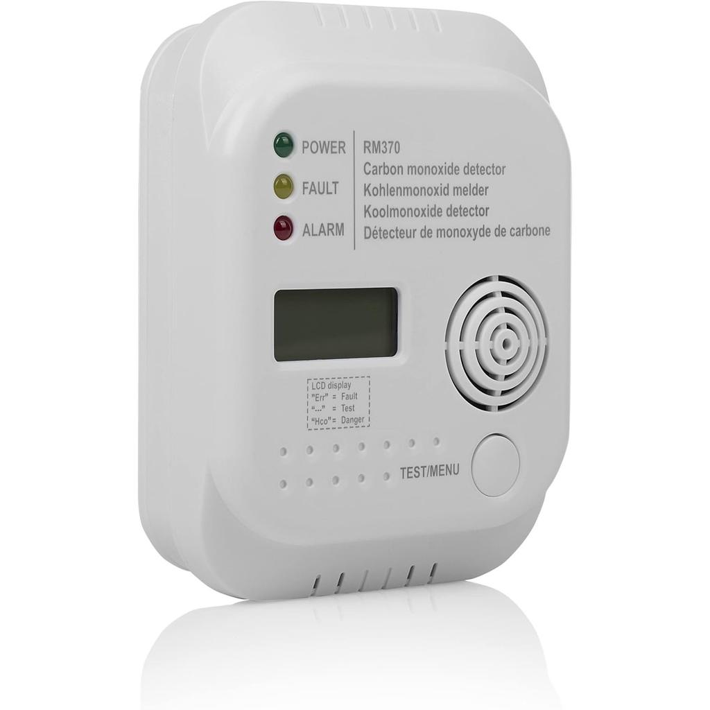 Carbon Monoxide Detector, Battery Powered, Gas Detector with Display and Temperature Gauge