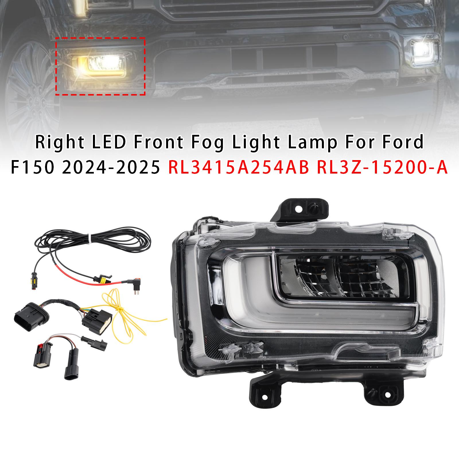 

Right LED Front Fog Light Lamp For Ford F150 2024-2025 RL3415A254AB RL3Z-15200-A