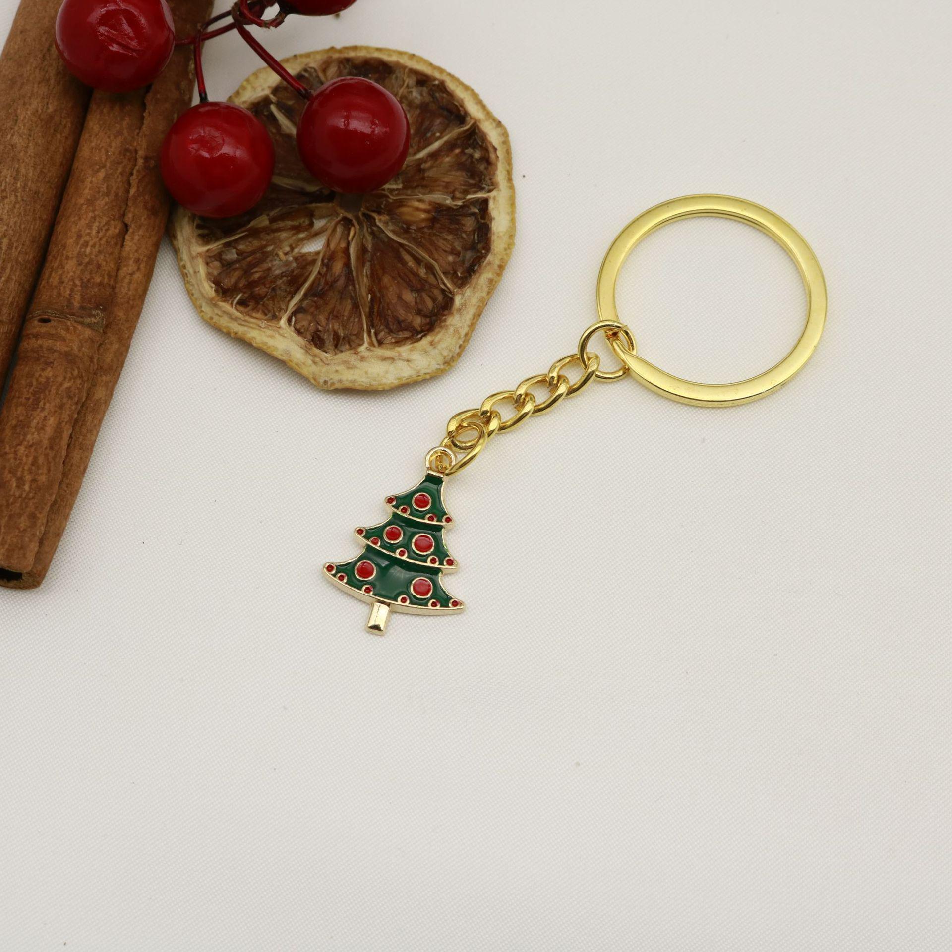 European & American Christmas Tree Alloy Keychain Pendant
