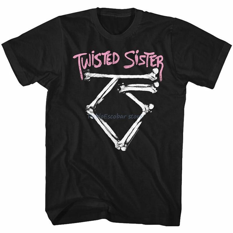 Twisted Sister UnisexS Short Sleeve TShirt Black Bone Logo More Size And Colors Tee Shirt S