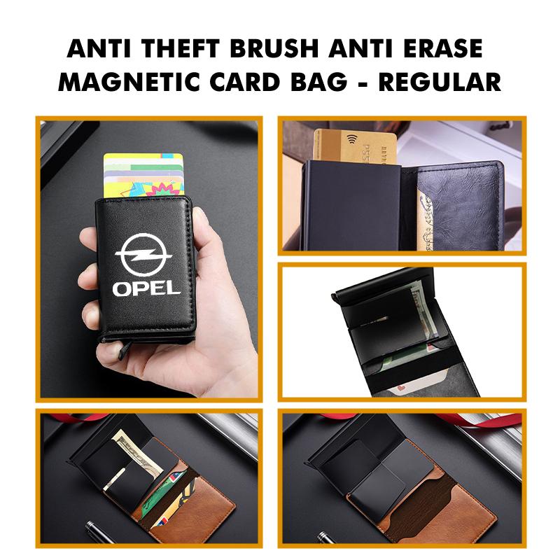 Men Wallet RFID Blocking Credit Card Holder Purse Male Money Bag For Opel Meriva Mokka Grandland Vectra Zafira Vivaro Antara