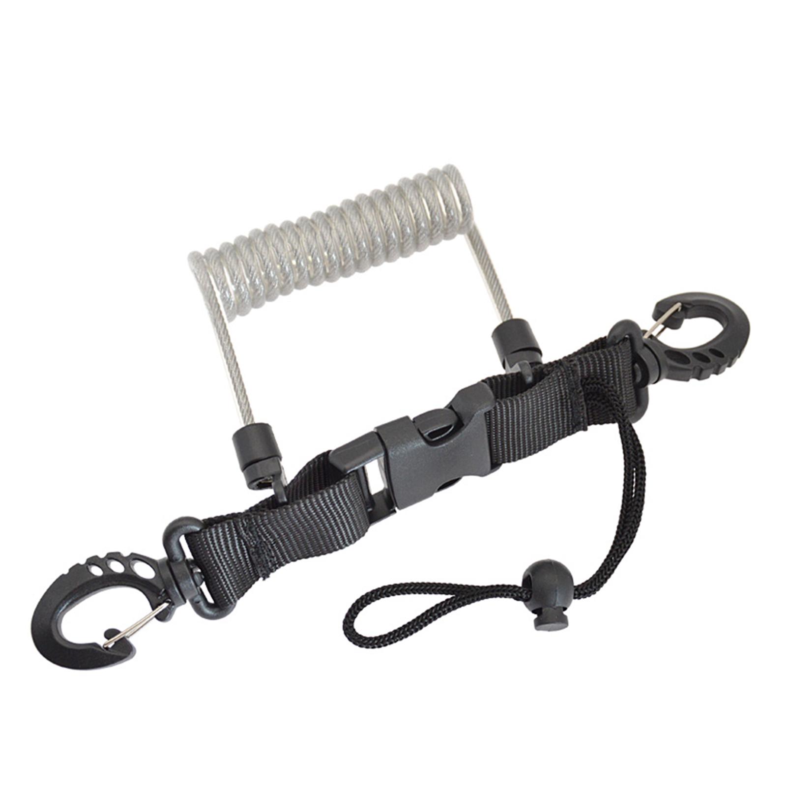 Cabo de bobina espiral anti-perda câmera lanternas trela de segurança para mergulho snorkeling surf caiaque puro