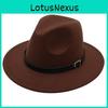 Ethnic Style Vintage Fedora Hat With Wide Brim For Women And Men