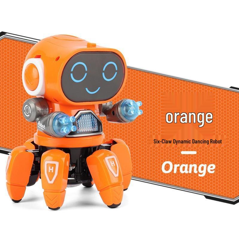 

Танцюючий шестилапий робот-восьминіг іграшка зі світлом і музикою для дітей