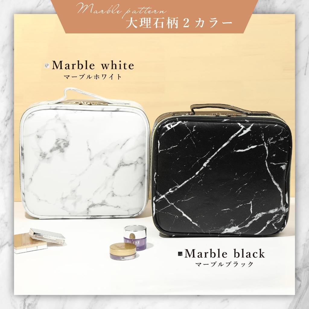 Colulu Makeup Box with Large Easy to Makeup and Cosmetics Cosmetic Travel Pouch Mirror, Capacity, High-Quality Look, Carry, Storage, Pouch, (White)