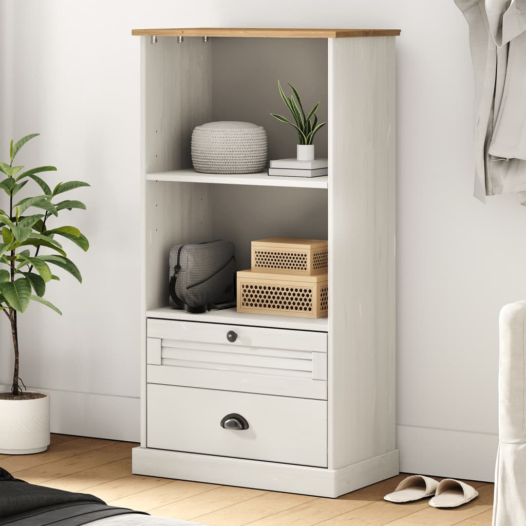 VIGO Bookshelf 60 x 35 x 114.5 cm Solid Pine Wood