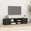 Day and Night - Day and Night TV Furniture 2 Pcs Black Plywood 80x31.5x36 Cm