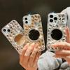 Glitter Crystal Rhinestone Phone Case with Mirror, Clear Bling Floral Cover For OPPO Realme 14 Pro Plus 14X 14T 13 12 Lite 4G 5G