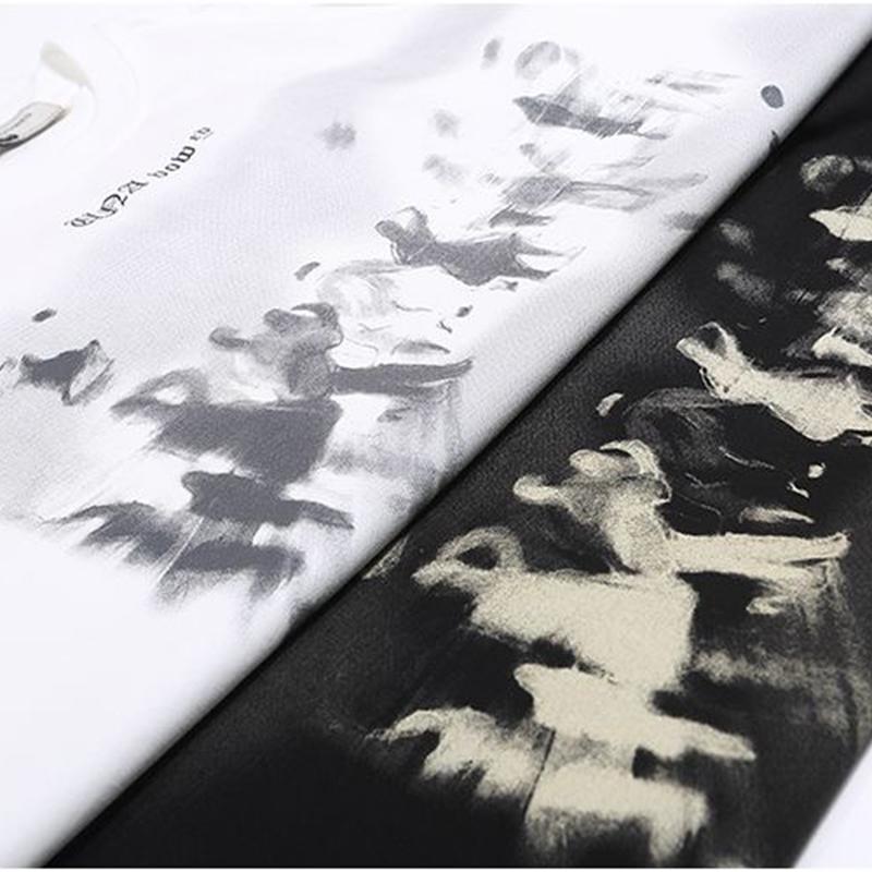 Streetwear Dancing Shadows Graphic T-Shirt Cotton Tshirt Unisex Tops Tees Summer Short Sleeves T Shirt