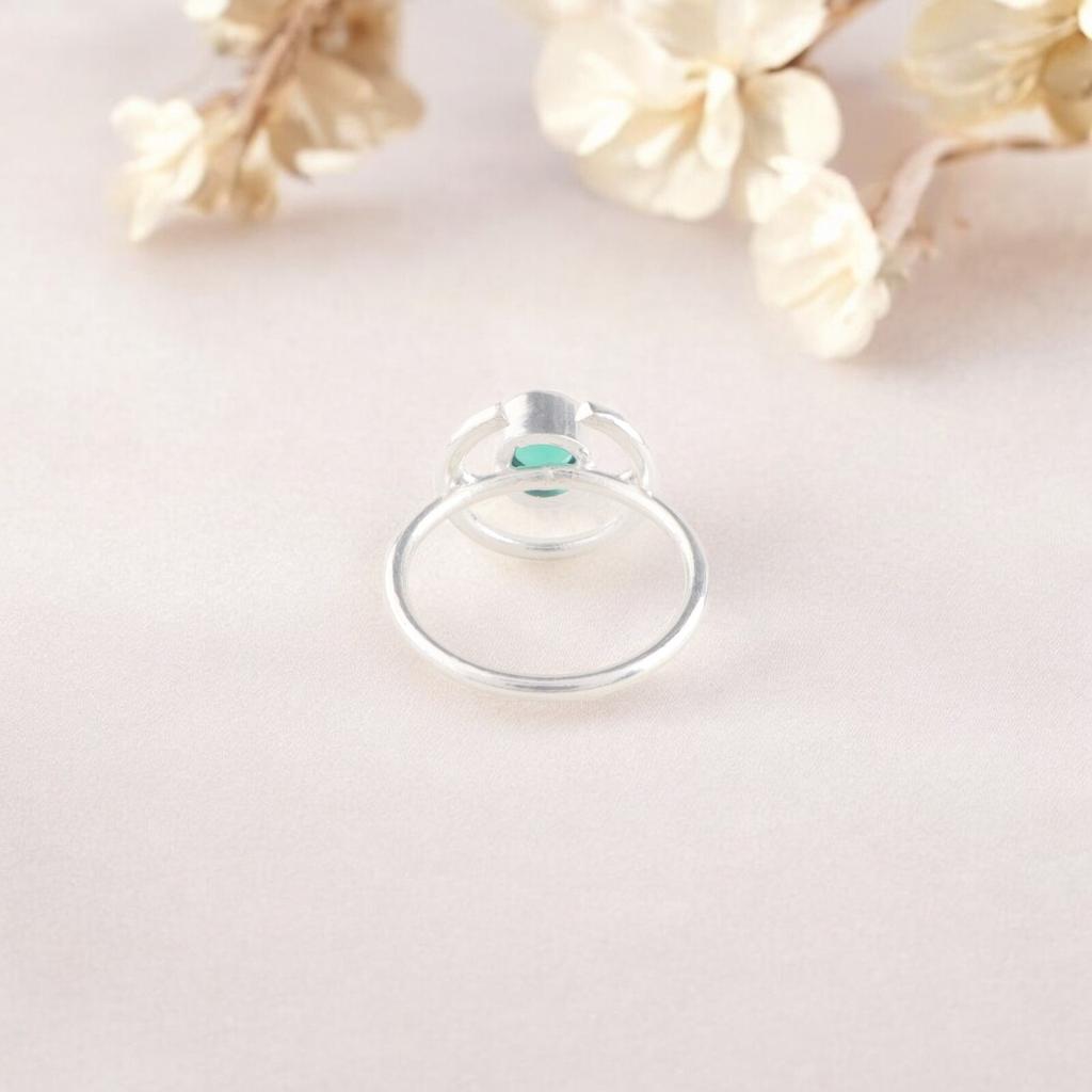 Chrome Diopside Gemstone Ring 925 Solid Silver Handmade Jewelry For Anniversary RR-54-10