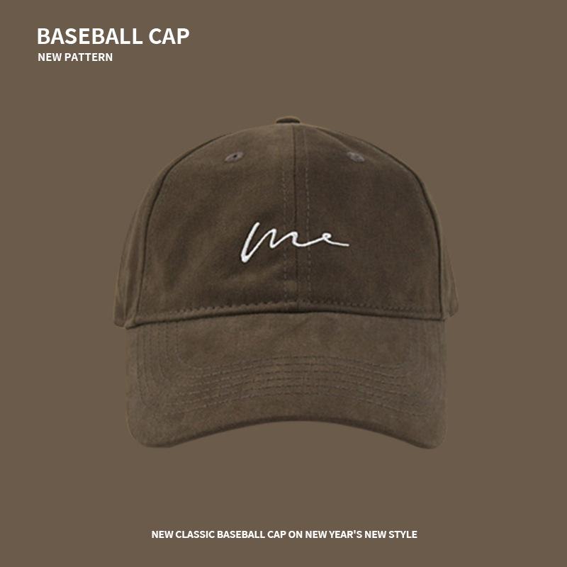 Four-season Hat for Women with Large Head Circumference, Trendy Baseball Cap for Men, Unique Design, Versatile Sports Cap, Korean Style Duckbill Cap