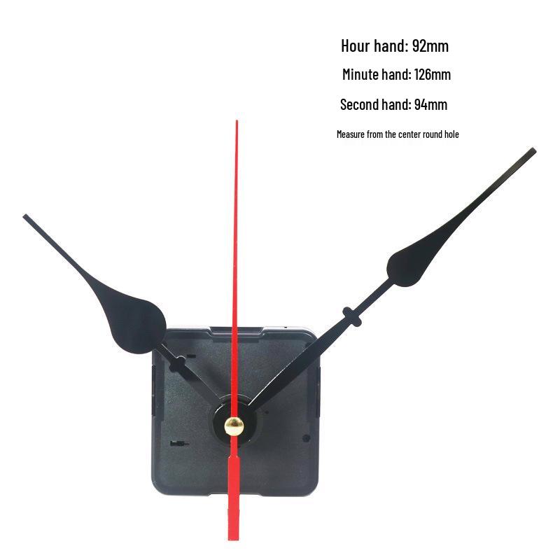 Silent Quartz Clock Movement with Cross-Stitch Metal Hands for Decorative Wall Clocks