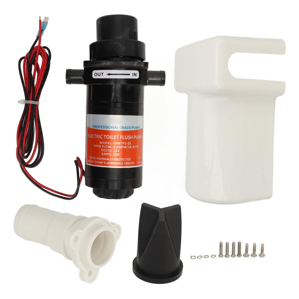 Pompa di scarico elettrica per WC da yacht Pompa per liquami WC autoaspirante sigillata efficace per barca
