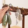 Wooden Key Rack, with Concave Tray Prevents Rolling Design, Moisture-Proof Wax Oil Finish Organizer, for Entryway Bedrooms Living Rooms