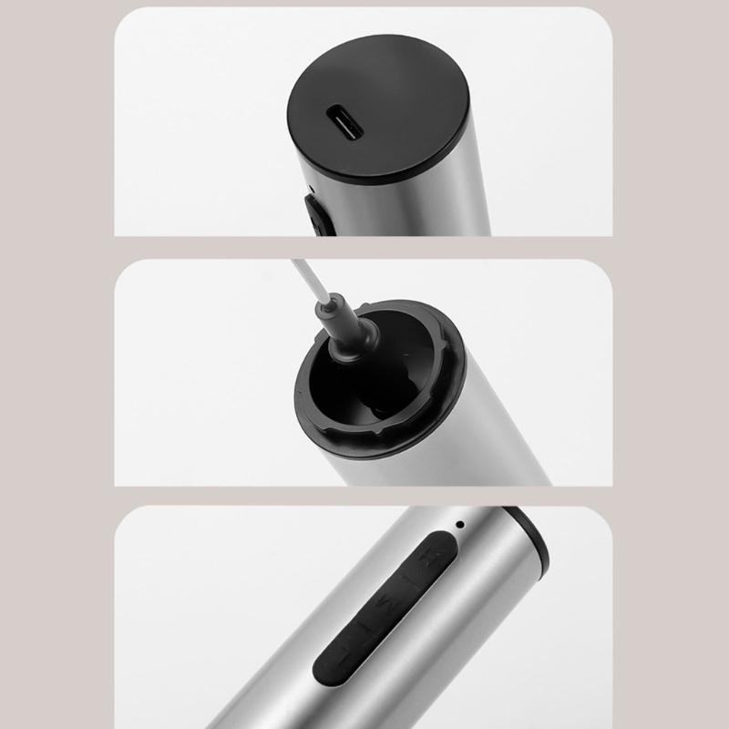 Wireless Rechargeable Electric Milk Frother 3 Speed Handheld Foam Maker Mixer for Latte Cappuccino Hot Chocolate