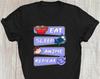 Eat Sleep Anime Repeat T-Shirt, Anime Shirt, Anime Gamer Gift T-Shirt, Anime Design Mens Womens Birthday Gift For Him Her Unisex Xmas Tee Top