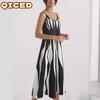 QICED Fashion Summer Spring Sleeveless V-Neck Casual Dresses Unique design