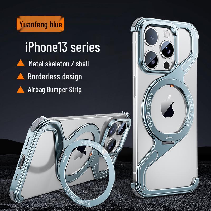 Custodia Magnetica in Metallo Antiurto a Z Creativa per iPhone 17 Pro con Dissipazione del Calore.