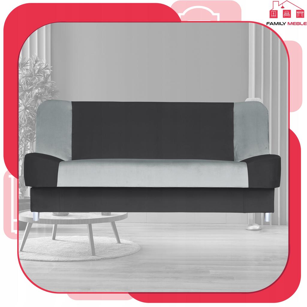 Kanapa sofa Sara Duo rozkładana wersalka spania bonell łóżko Family meble