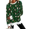 Women's Casual Lace Print Crewneck Sweatshirt Long Sleeve Pullover Top for Everyday Wear