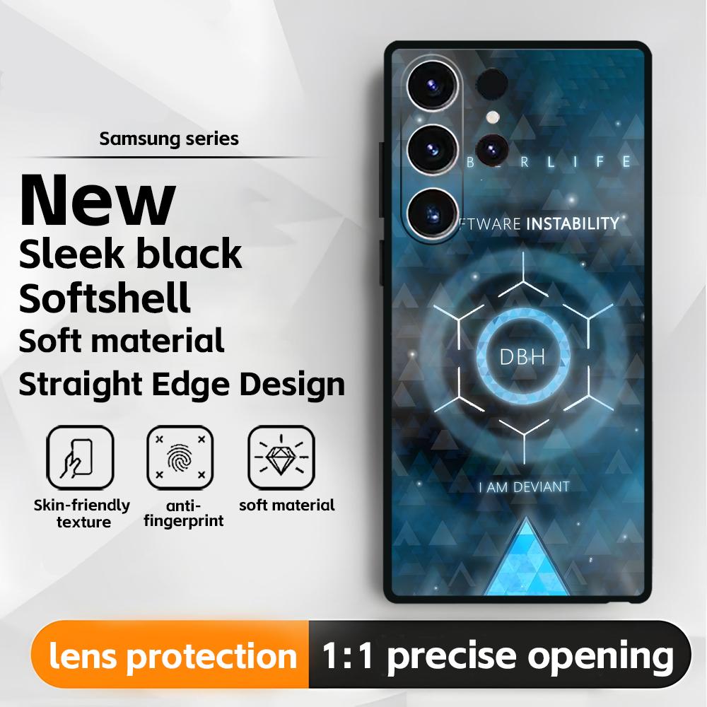 Classic game Detroit Become Human Phone Case For Samsung Galaxy S26 S25 S24 S23 S22 S21 Plus Ultra Note20 Soft Black