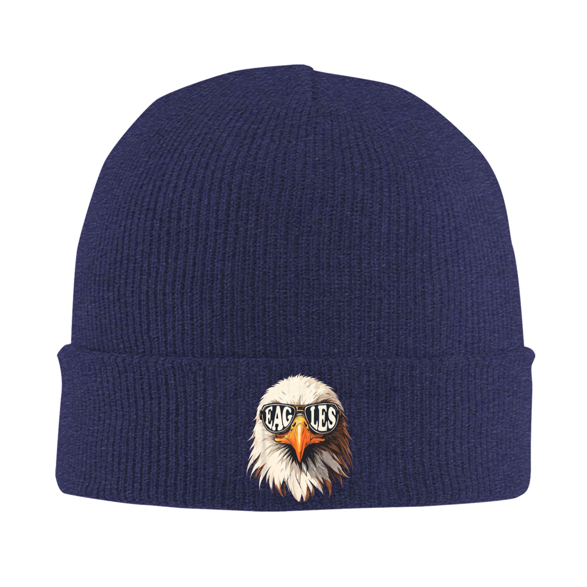 

Eagle With Sunglasses Beanie Hats Bonnet Hats Men Women Unisex Trendy Knitting Hat Autumn Winter Graphic Thermal Elastic Caps One Size
