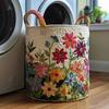 Quilted Laundry Basket Large Capacity with Handles Organizer Foldable Soft Storage Box for Nursery Bedroom Laundry Room