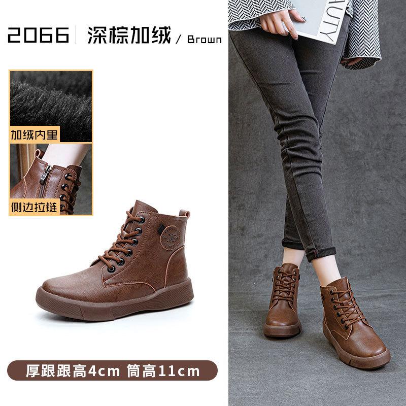 2025 autumn and winter new retro Martin boots women's thick heel thick sole versatile short boots casual warm women's boots