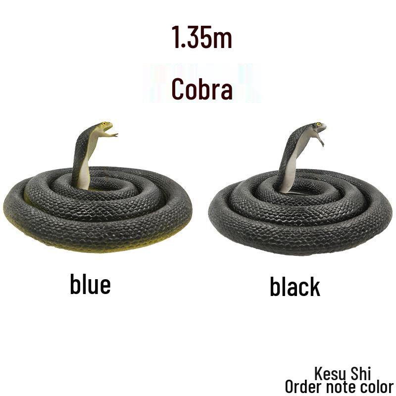 Children's Large Soft Rubber Green Snake Prank Toy Model