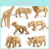 Beautiful Golden Edition Realistic Animal Zoo Figurines Including Lion Giraffe And Elephant
