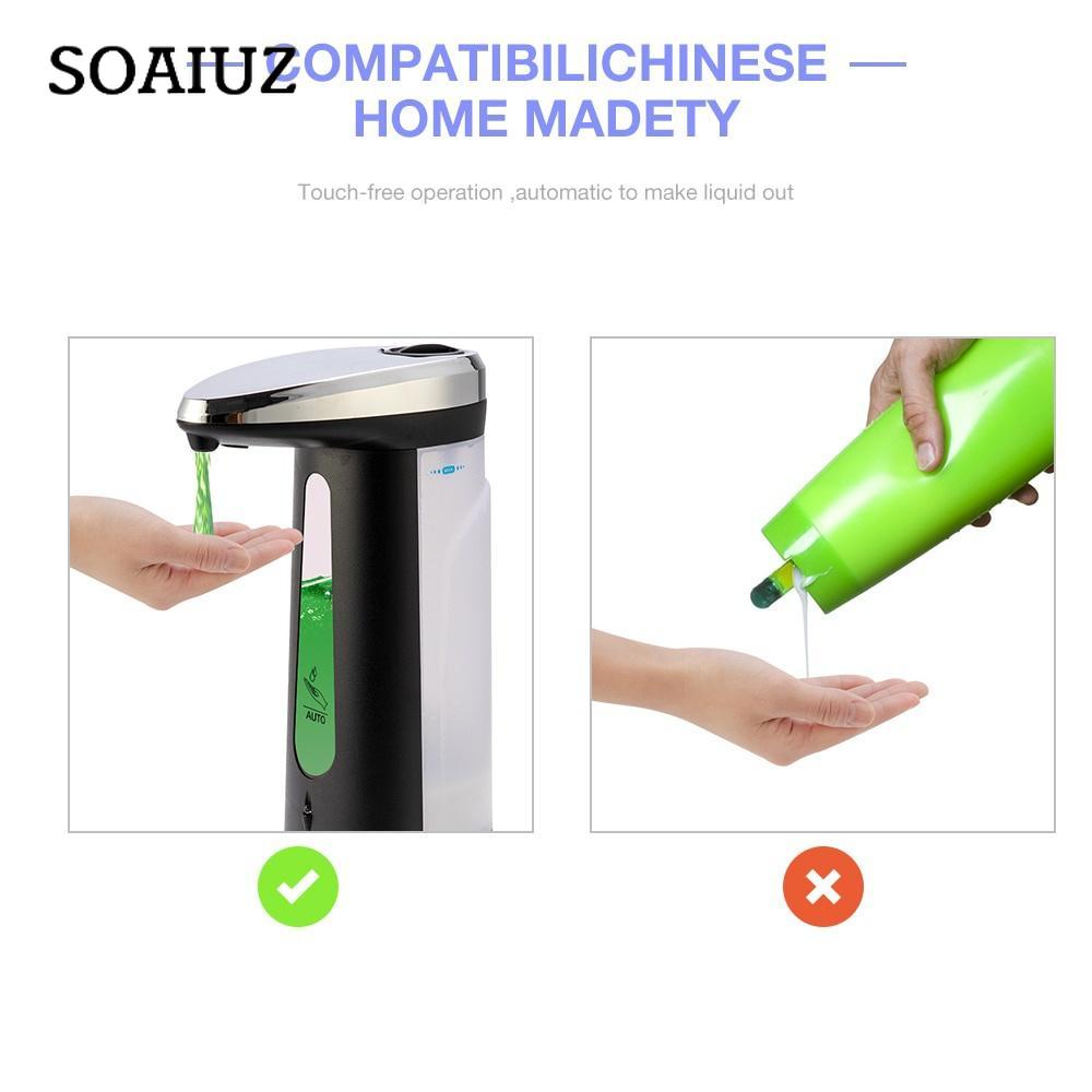 Soap Dispenser Automatic Liquid Soap Dispenser 400ML Smart Sensor Non-Contact Soap Dispenser ABS Soap Dispenser for Kitchen Bathroom Soap Dispenser