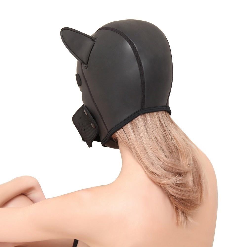 Sexy Dog BDSM Bondage Puppy Play Hoods Slave Rubber Pup Mask Fetish Adult Games Couples SM Flirting Games Toys For Erotic