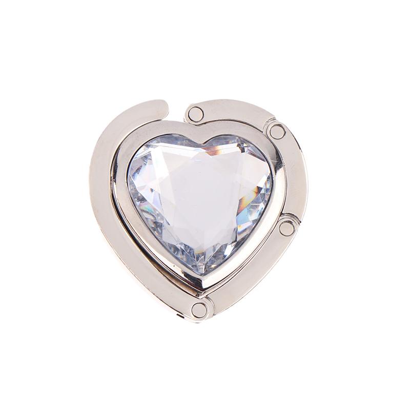 Heart Shaped Folding  Handbag Hook Bag Hanger Portable Foldable Table Hook Organizer Table Side Hooks Bag Accessories
