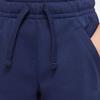Nike Sportswear Club Fleece Printed Letter Logo Drawstring Straight-Leg Shorts Kids Bottoms Blue CK0509-411