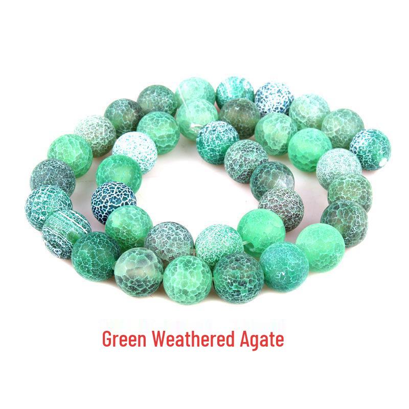 Natural Weathered Agate Frosted Beads for DIY Jewelry Accessories