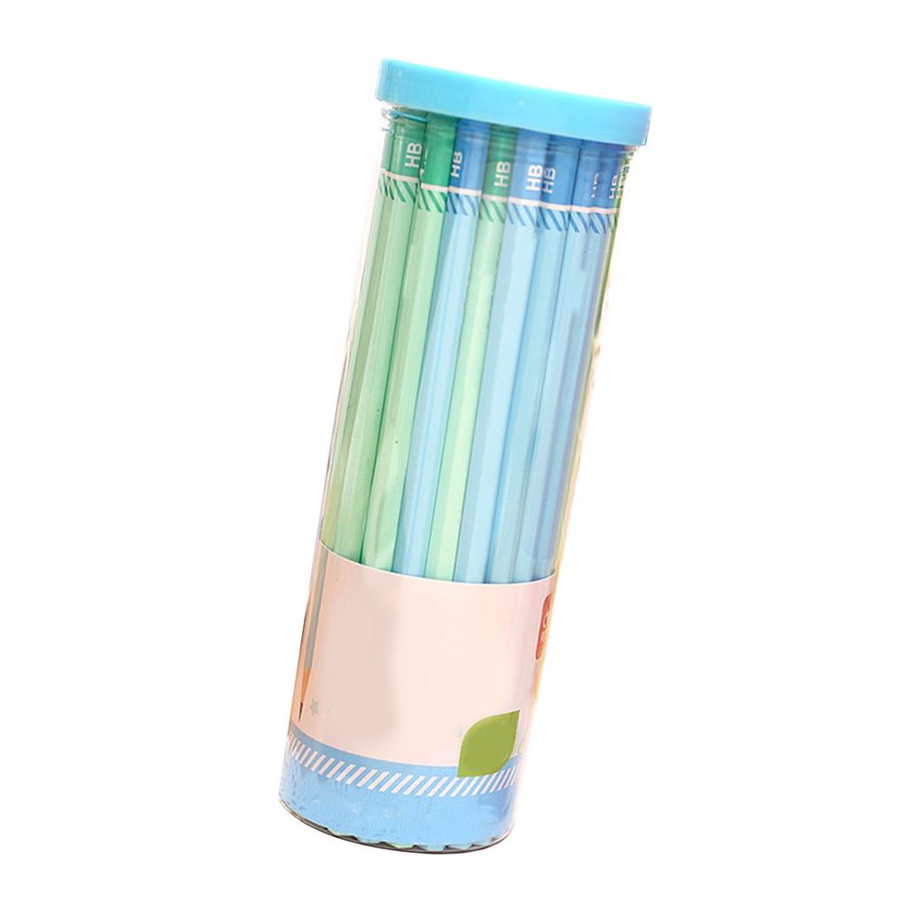 50 Pcs Writing Pencil Set HB Pencil Ergonomic Handle Safe Sketching Drawing Pencil Set for