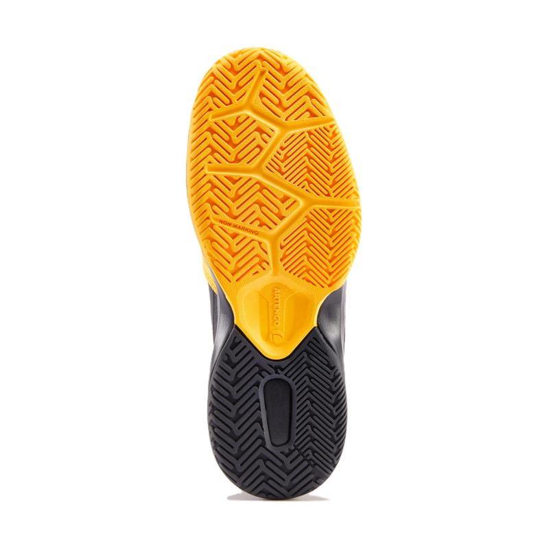 DECATHLON TS500 FAST Comfort Shock Abrasion Resistant Low Top Trainers Fluorescent Yellow Kids