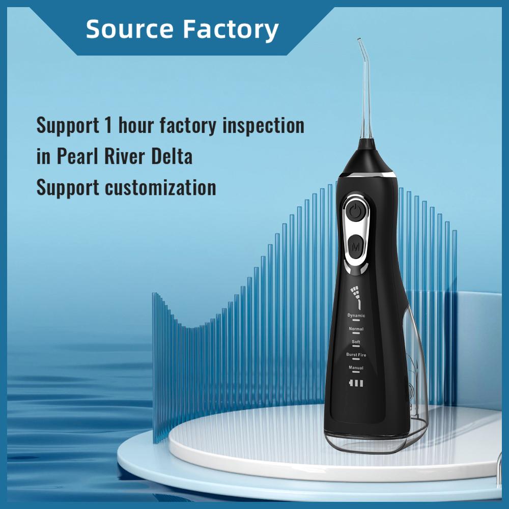 Oral Irrigator zubní scaler 5-rychlostní nastavení Water Flosser Přenosný zubní vodní paprsek 300ML IPX6 Vodotěsný čistič zubů