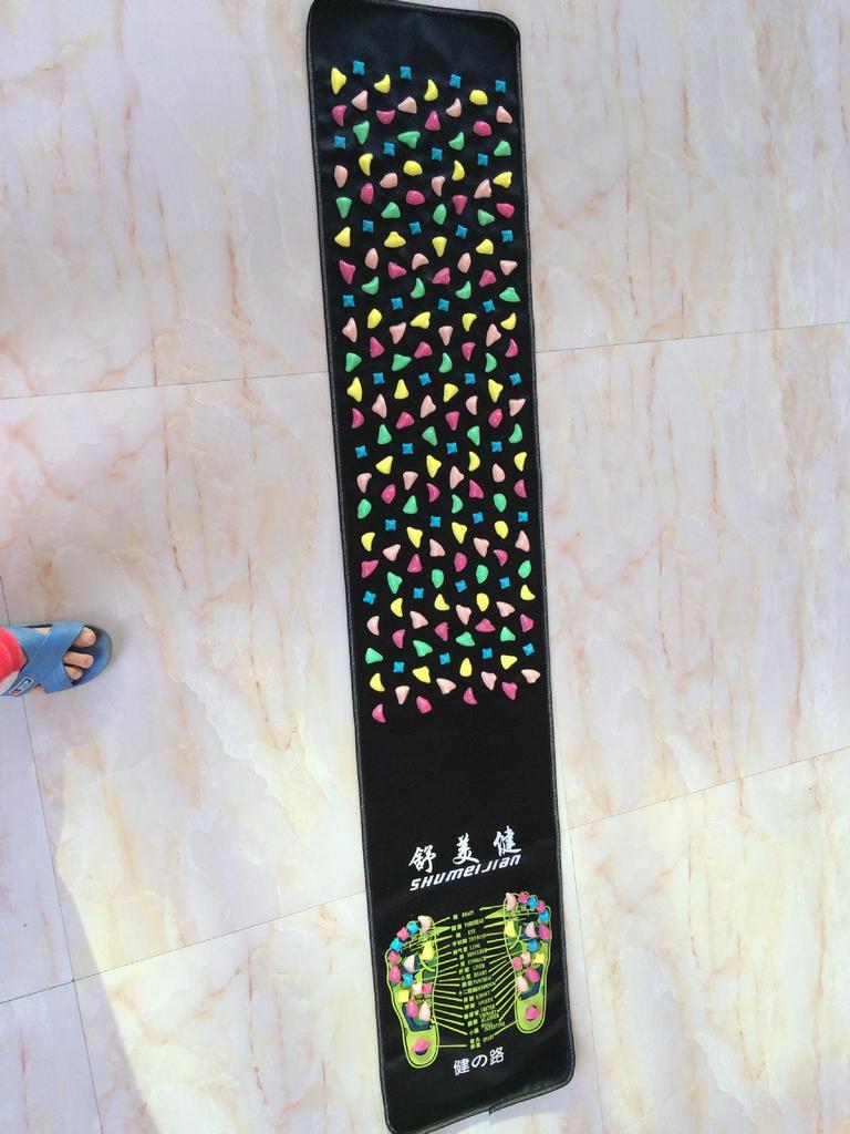 Shu Mei Jian Foot Therapy Mat: Pebble Massage Walking Blanket for Health & Fitness