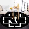 Modern Abstract Art Print - Minimalist Black White DesignRound Non-Slip chair mat chair carpet for office Rugs for Office Decor Gift For Valentine's D