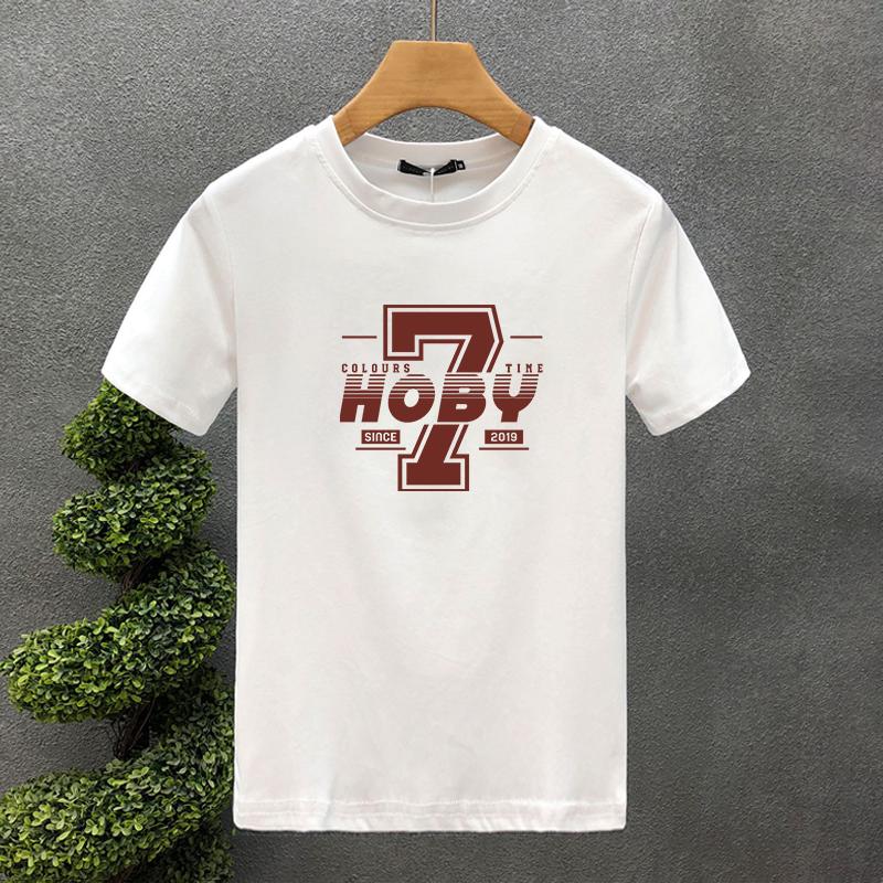 

High Quality Luxury Brand 100% Cotton Design Letter 7Printing Tees Summer Harajuku For Men/Women Short Sleeve T-shirt Asian Size S