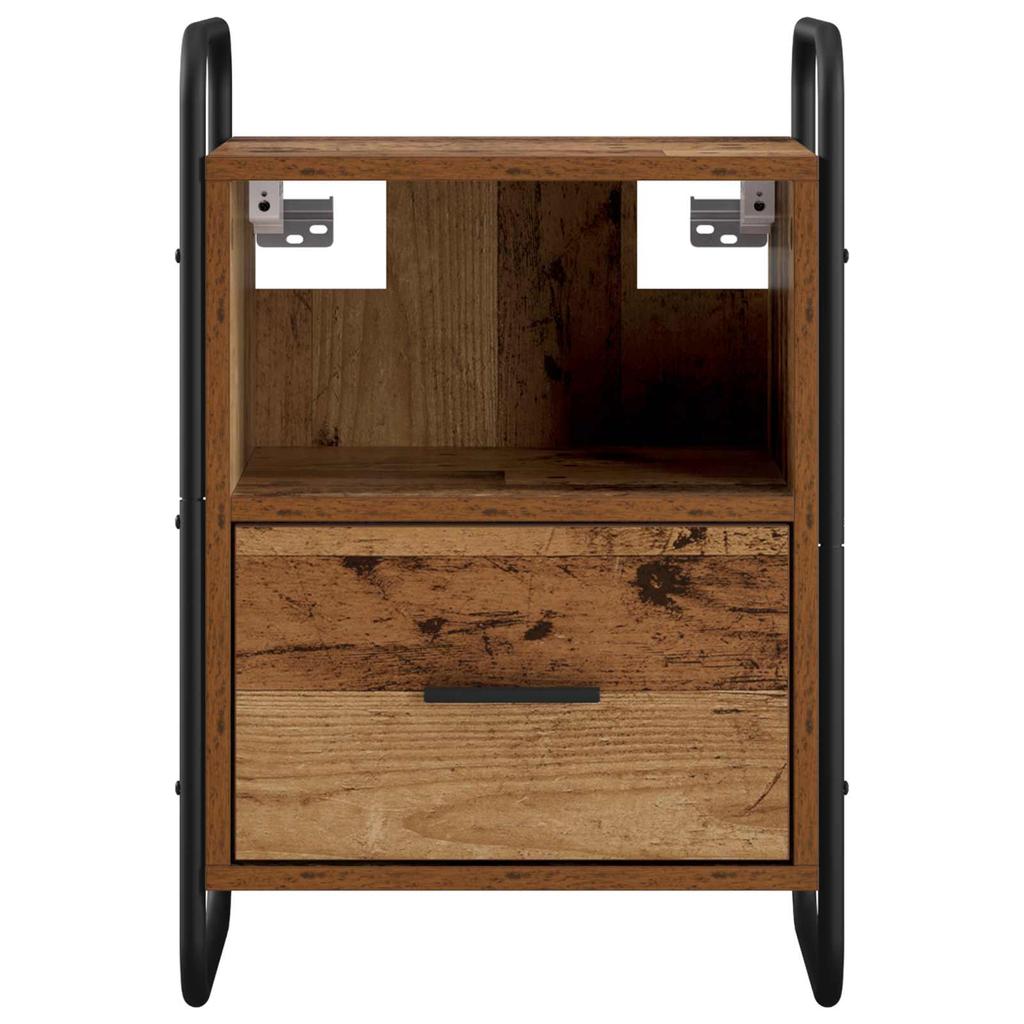 Hanging Nightstand 2 Pcs Reclaimed Wood 40 X 30 X 60 Cm
