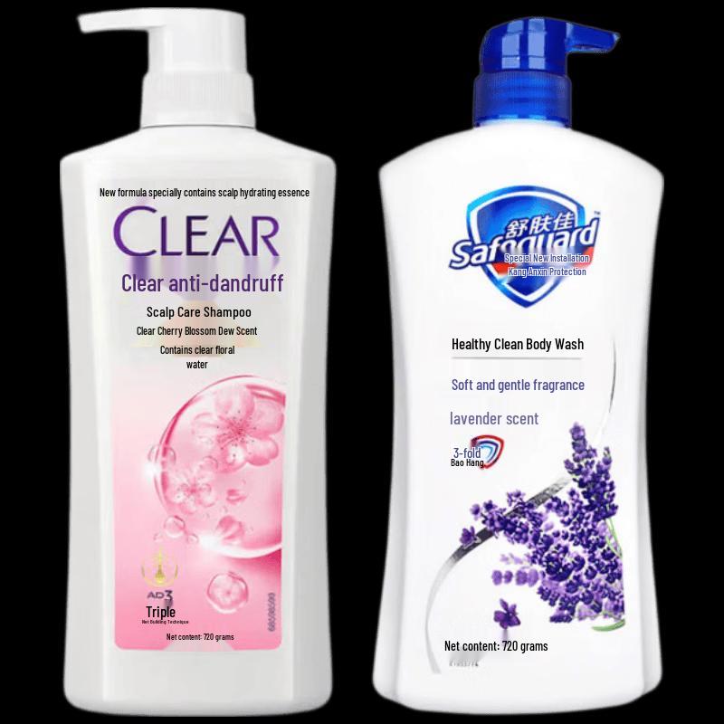 

Clear Sakura Anti-Dandruff Shampoo & Safeguard Lavender Body Wash Set