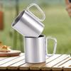 220/300Ml Camping Travel Stainless Steel Cup Carabiner Hook Handle Picnic Water Mug Outdoor Travel Hike Cup