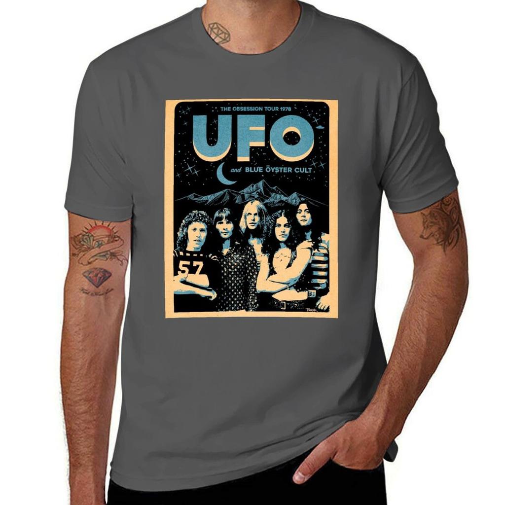 Ufo Band Tshirt Sports Casual Short Sleeve Cotton Tee